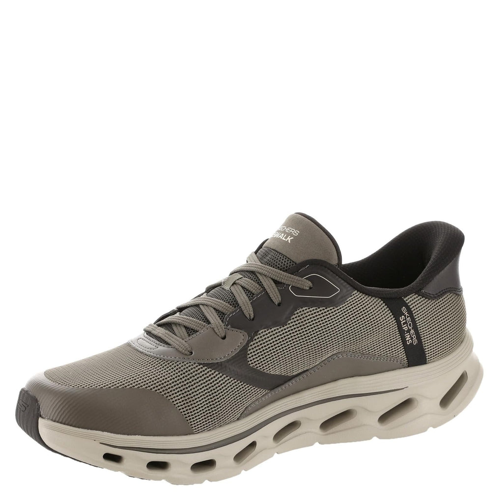 Skechers Men's Hands Free Slip-ins Go Walk Glide-Step 2.0 - Zac Sneaker, Dark Taupe, 9