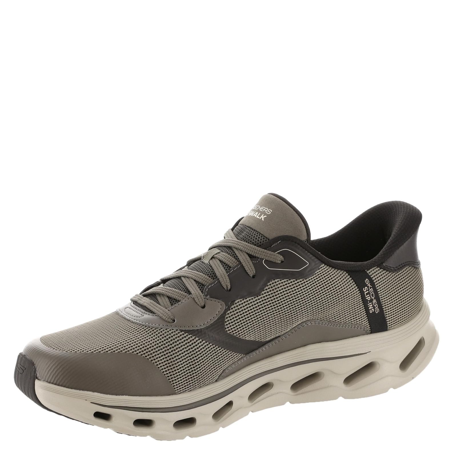 Skechers Men's Hands Free Slip-ins Go Walk Glide-Step 2.0 - Zac Sneaker, Dark Taupe, 9