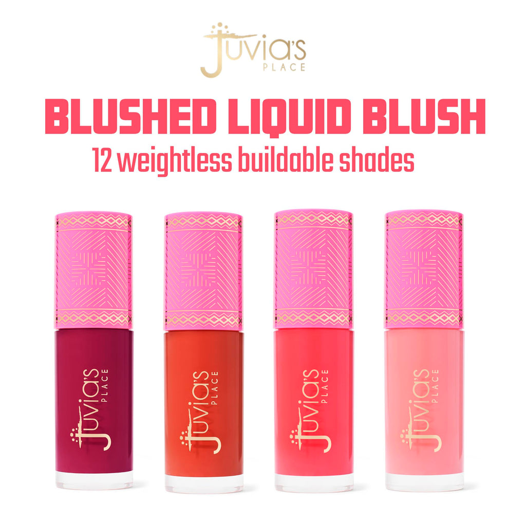 Juvia's Place Blushed Liquid Blush BlushLily - Dewy Tint Cheeks Makeup Glow Pigment Effortless Beauty Long Lasting Cosmetics Soft Creamy Natural Buildable All Skin Color Light Flawless Finish Blend