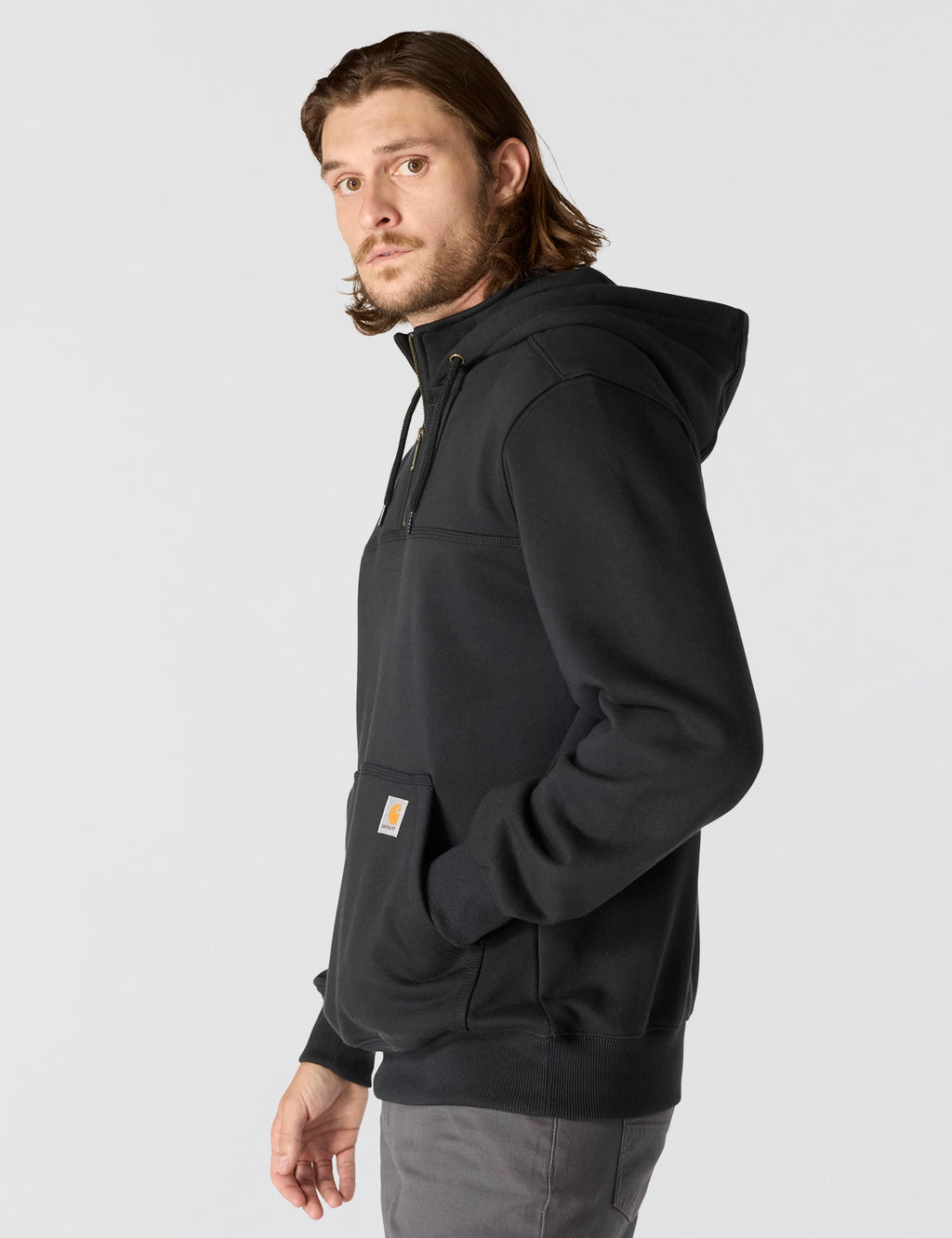 Carhartt Men's Paxton 1/4-Zip Sweatshirt, Black, Medium