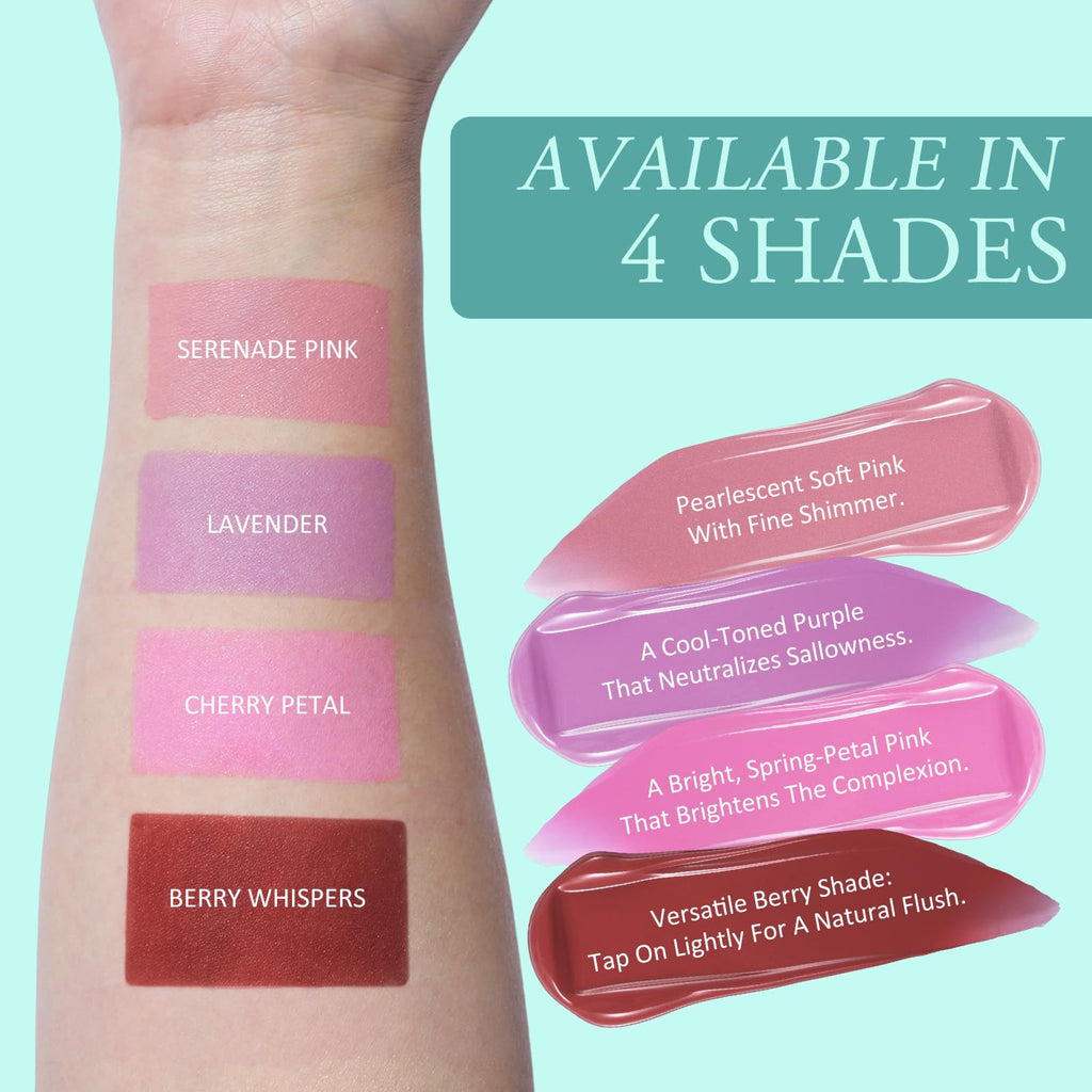 UCANBE Dual-Ended Liquid Blush with Angle Applicator & Built-In Brush, Seamless Buildable Blendable Lightweight Cheek Tint Makeup, Long Lasting Creates Dewy Natural Flush Finish - Serenade Pink