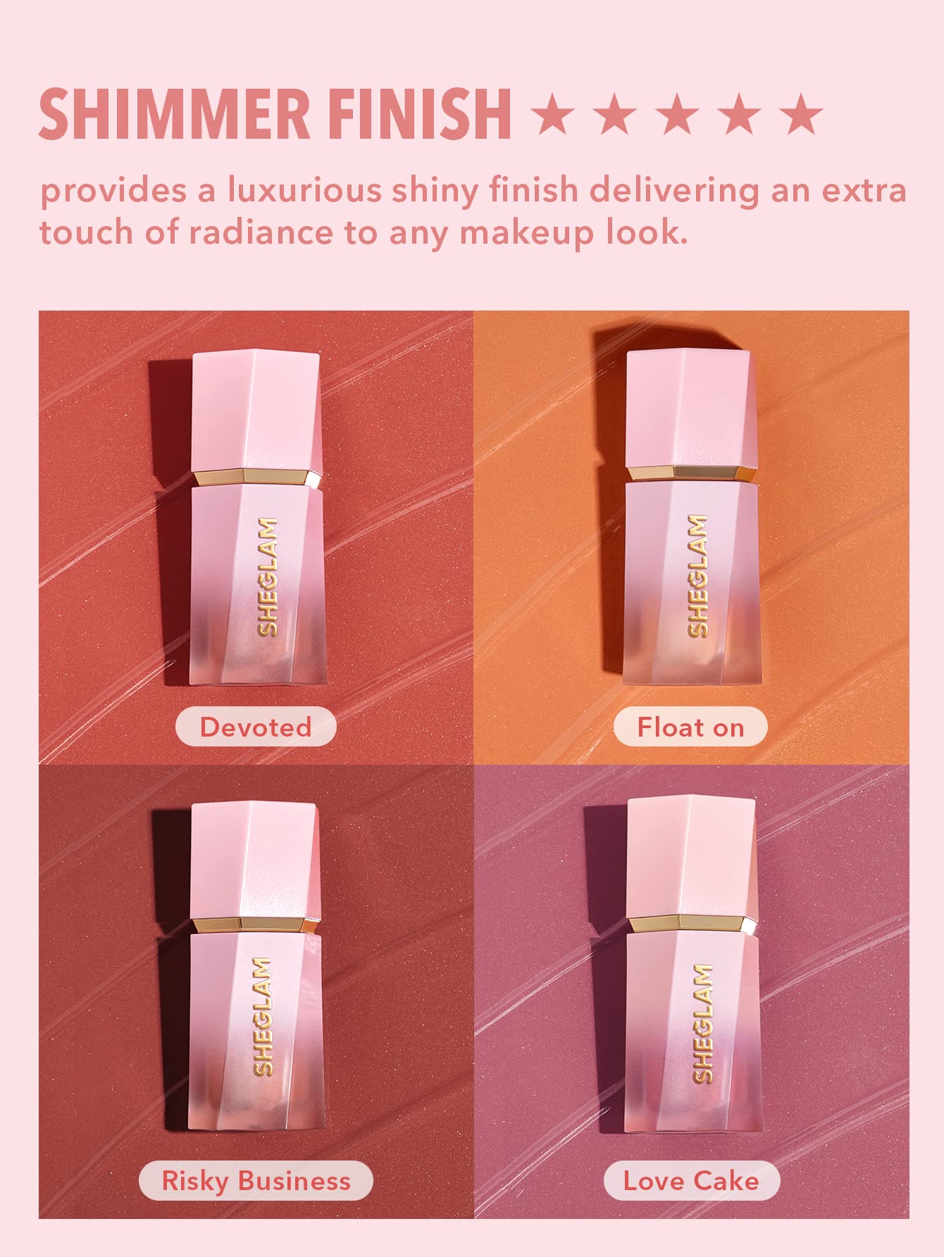 SHEGLAM Color Bloom Dayglow Liquid Blush Makeup for Cheeks Shimmer Finish - Love Cake