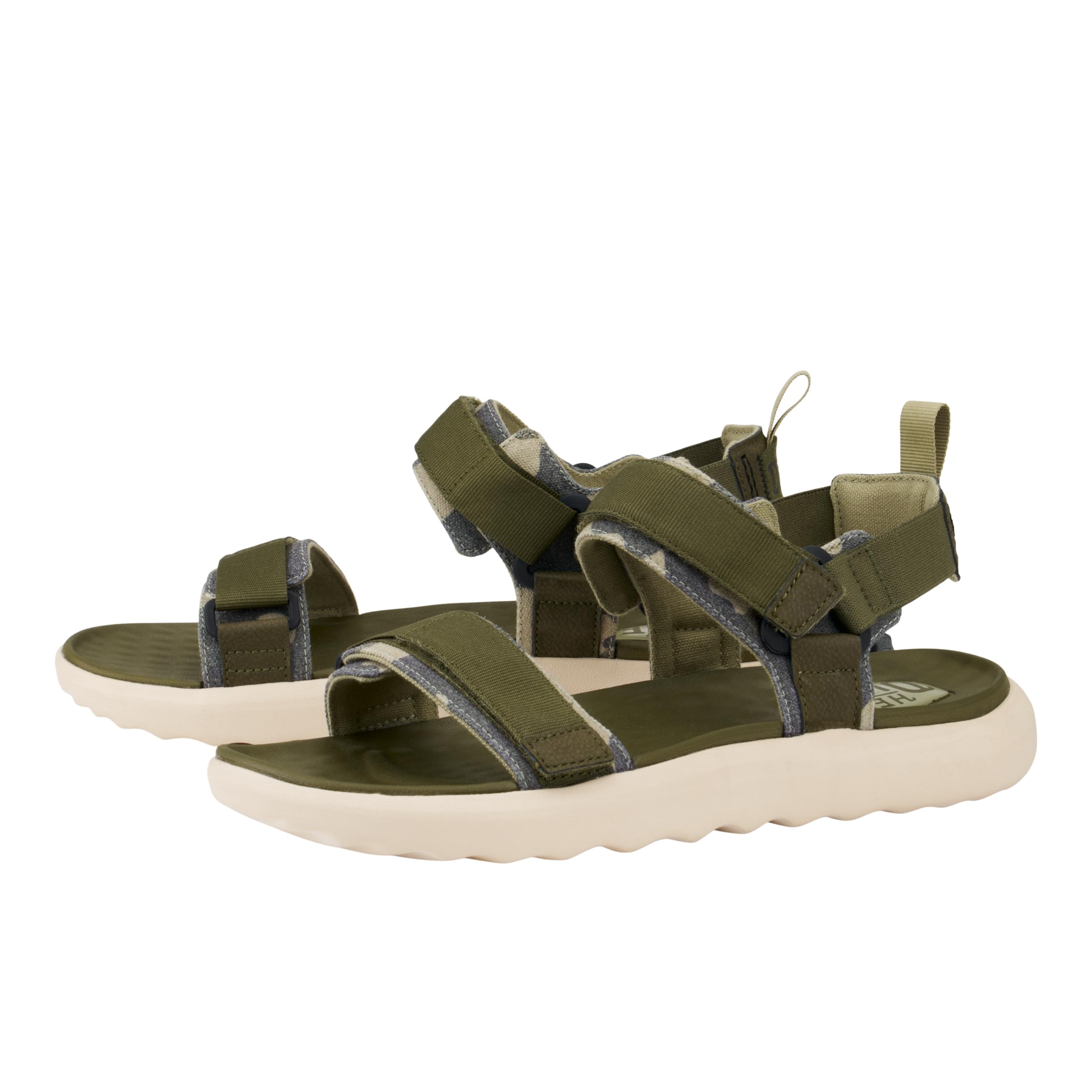 HEYDUDE Men's Carson Sandal Green Camo