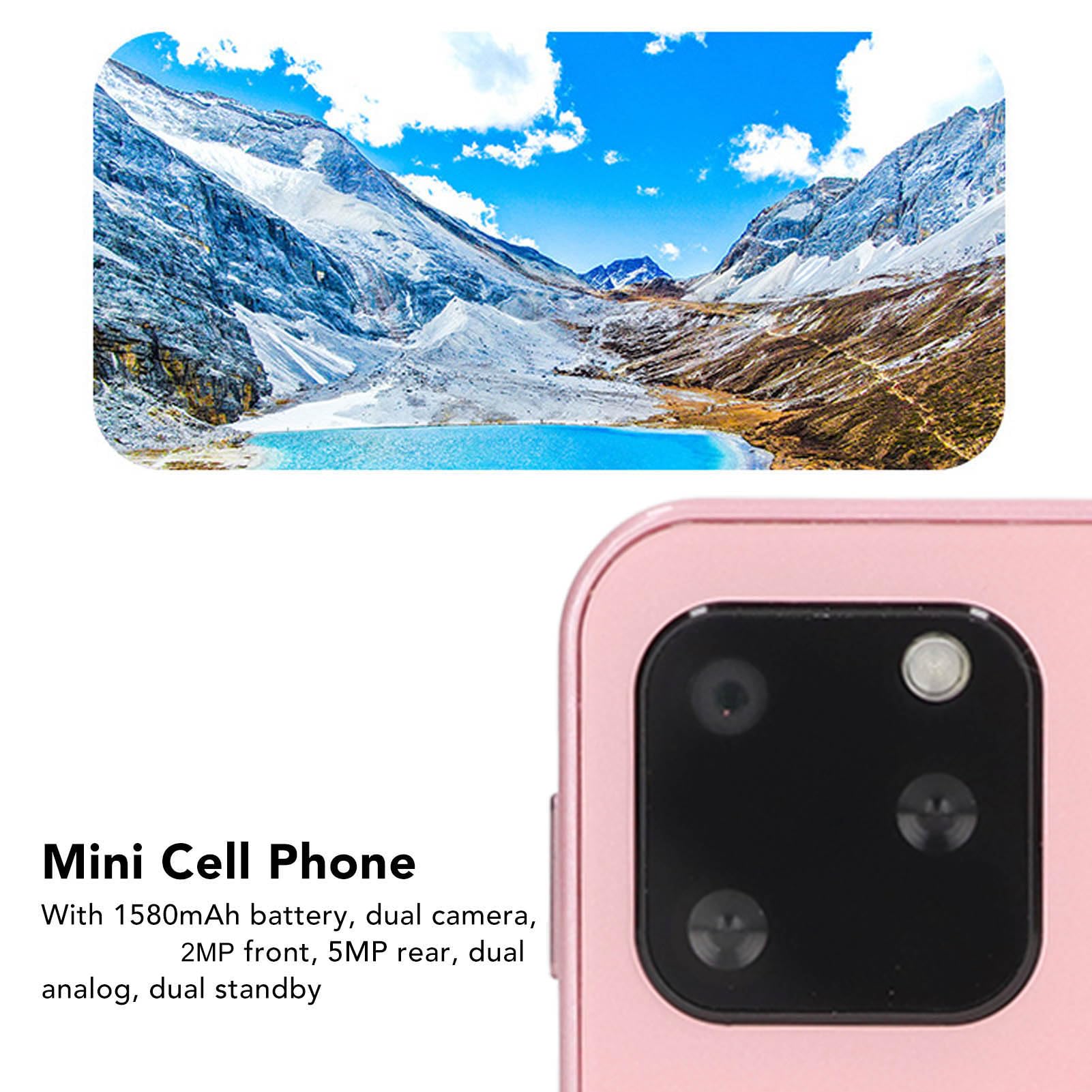 Sudroid Mini Smartphone, World's Smallest Cell Phone, 2.5 Inch, Quad Core, 1GB 8GB, 5MP Dual SIM, HD Unlocked 3G Mobile Phone with Protective Shell ()