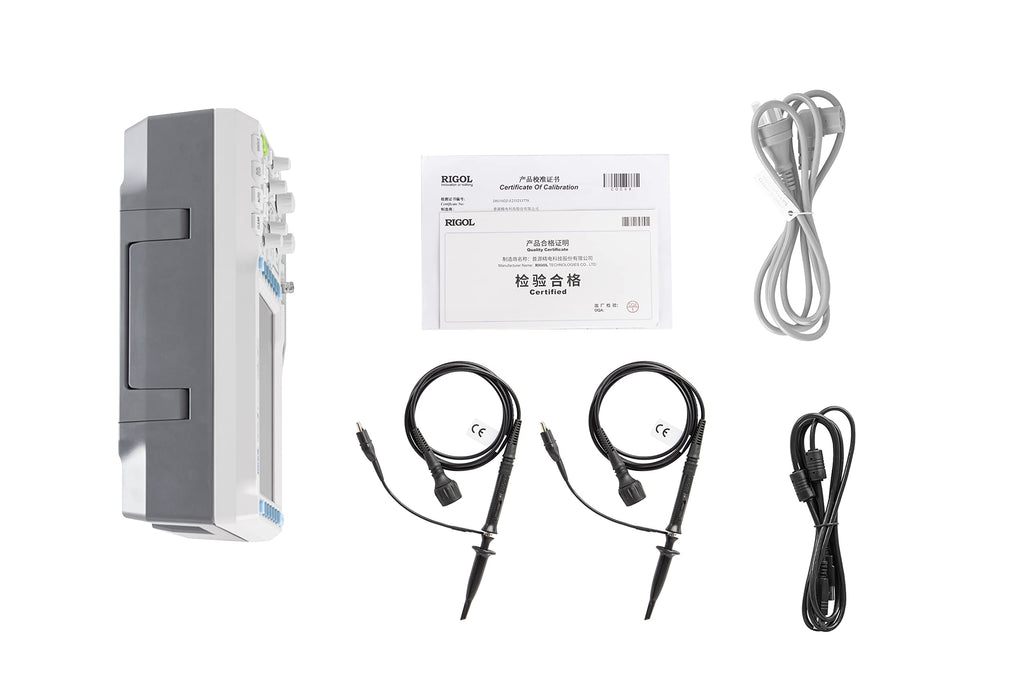 RIGOL Digital Oscilloscope DS1102Z-E 100 MHz 2-Ch 1 GSa/s 24 Mpts 30,000 wfms/s UltraVision 7" 800x480 Intensity Display, 60,000-Frame Record, Serial Decode UART I2C SPI for Debug & Education