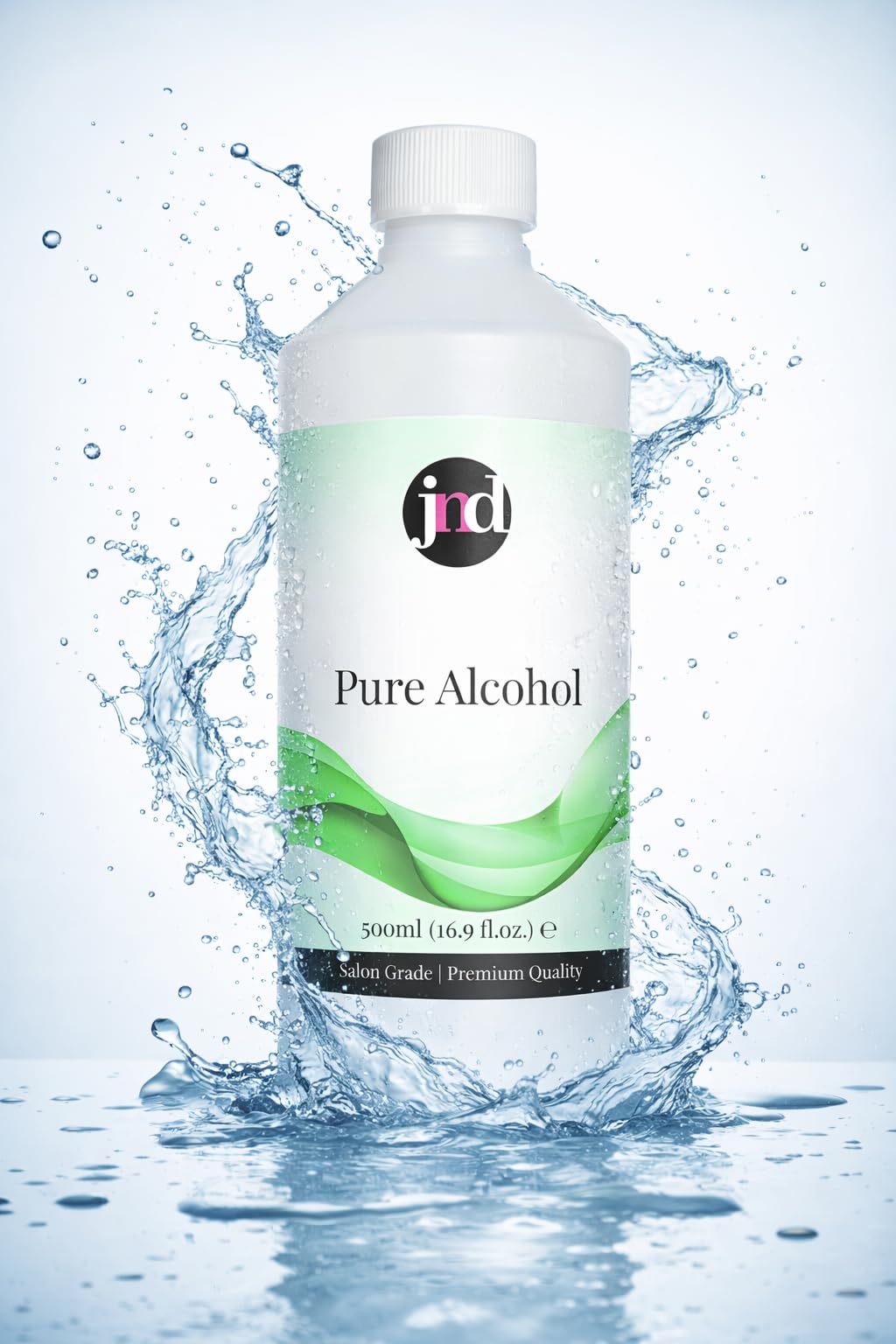 100% Pure Alcohol Prep & Wipe Cleanser Nail Gel Polish Residue Remover (500ml)