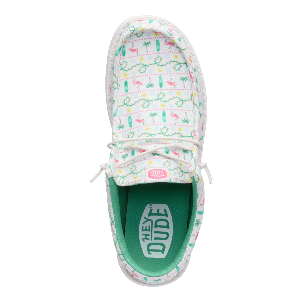HEYDUDE Wally Beachmas White/Multi 11, Men’s Shoes, Slip-on Loafers, Comfortable & Light-Weight
