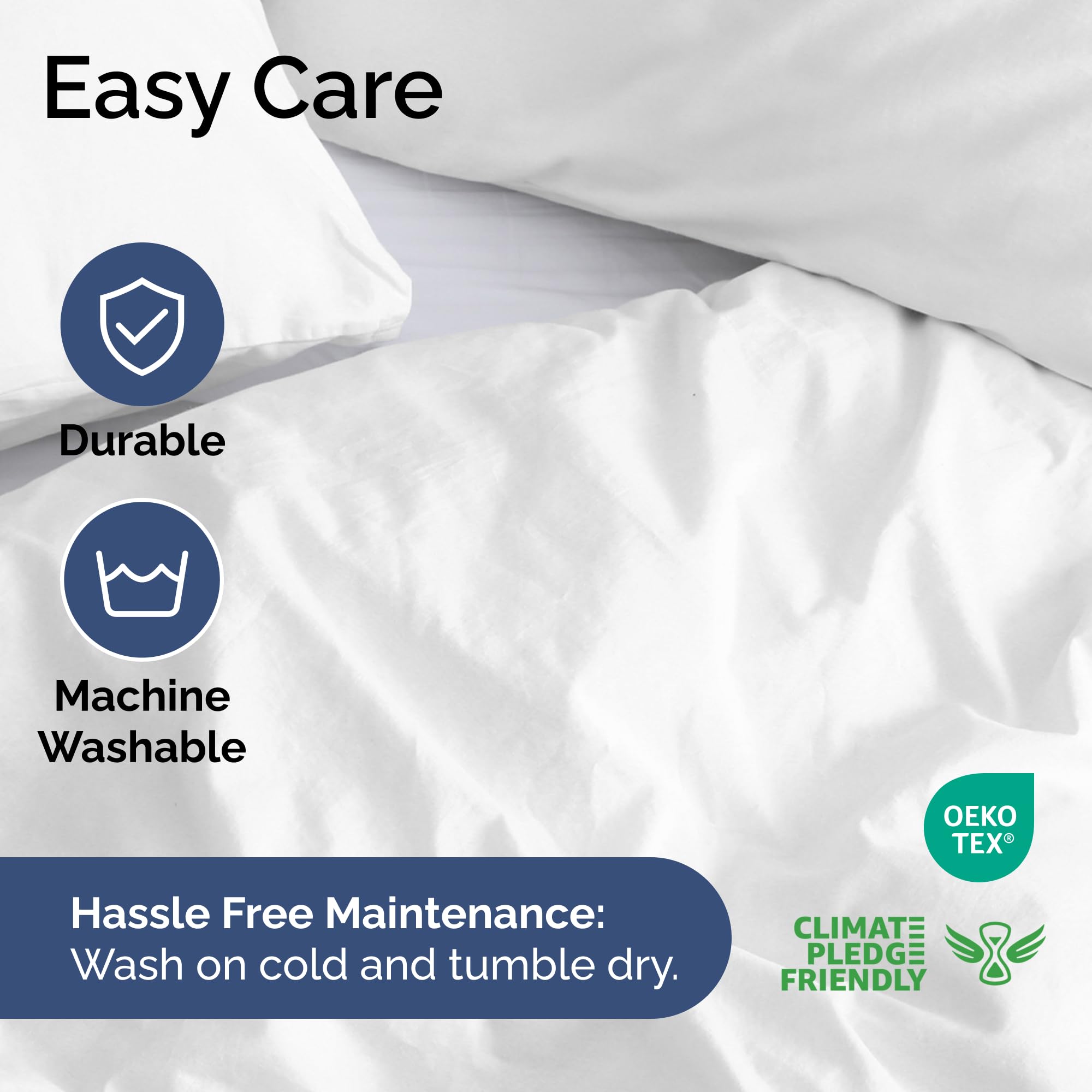 Duvet Cover King Size - Extra Soft King Size Duvet Cover - Lightweight, Breathable & Cozy - Easy Care & Fade Free with Zipper Closures & Ties - 104" x 90" Inches - (White) Comforter Not Included