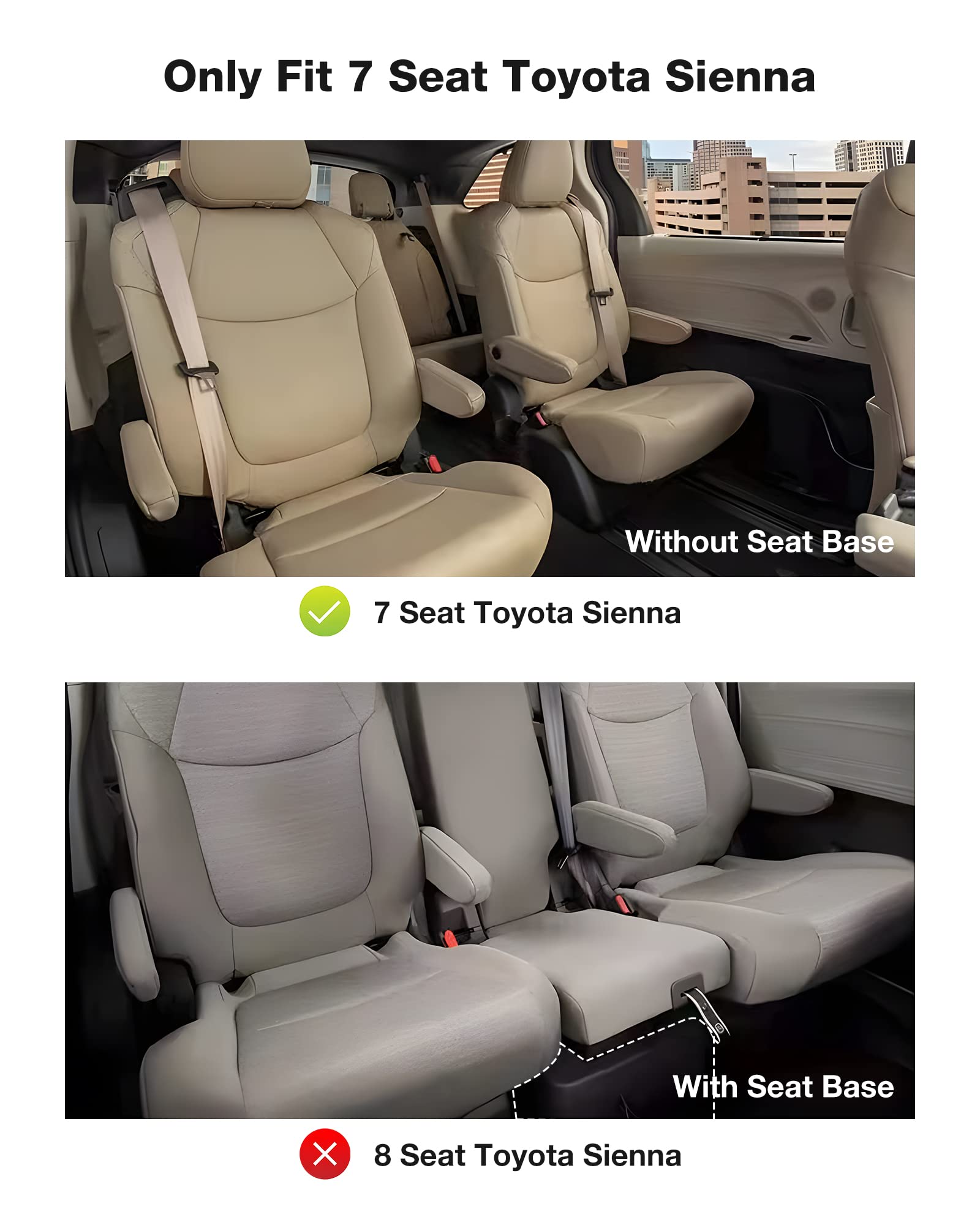 3W Floor Mat for Toyota Sienna 2021-2026 (Only for 7 Seat), TPE All Weather Custom Fit Floor Liner for Toyota Sienna 2nd and 3rd Row Car Liners(Not Fit 2025 2026 Platinum Edition)