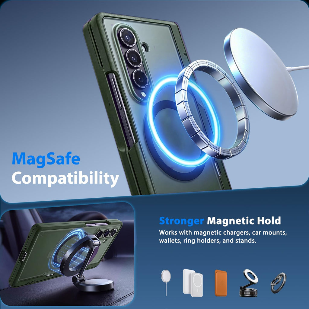 LIDEEYA for Z Fold 8 Ultra Case with Hivisible Kickstand Privacy Screen