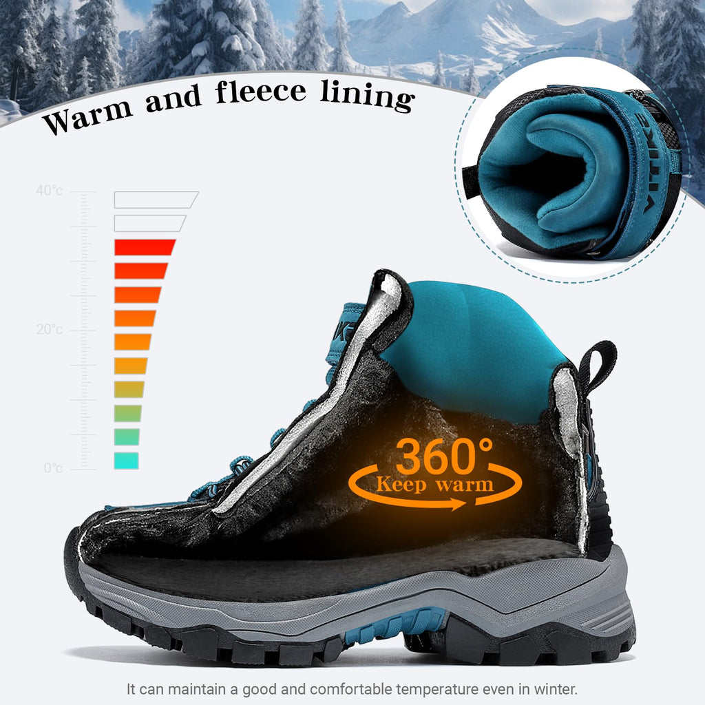 Littleplum Boys Snow Boots Winter Warm Booties Antiskid Hiking Outdoor Shoes Ankle Boots for Kids Yellow Size 3 Little Kid