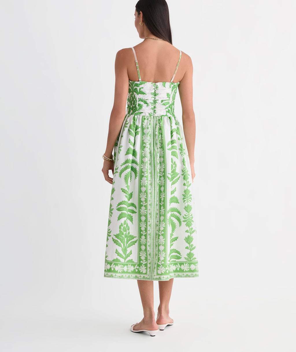 vineyard vines Katama Midi Dress, Pineapple Palm Print, L