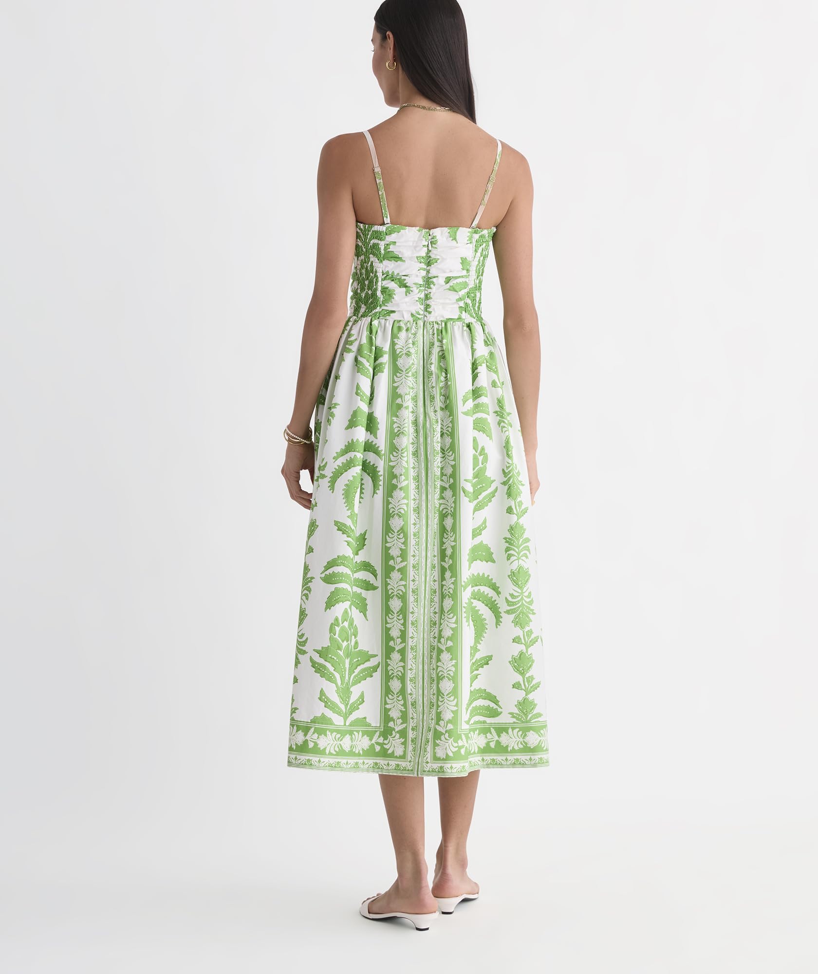 vineyard vines Katama Midi Dress, Pineapple Palm Print, L