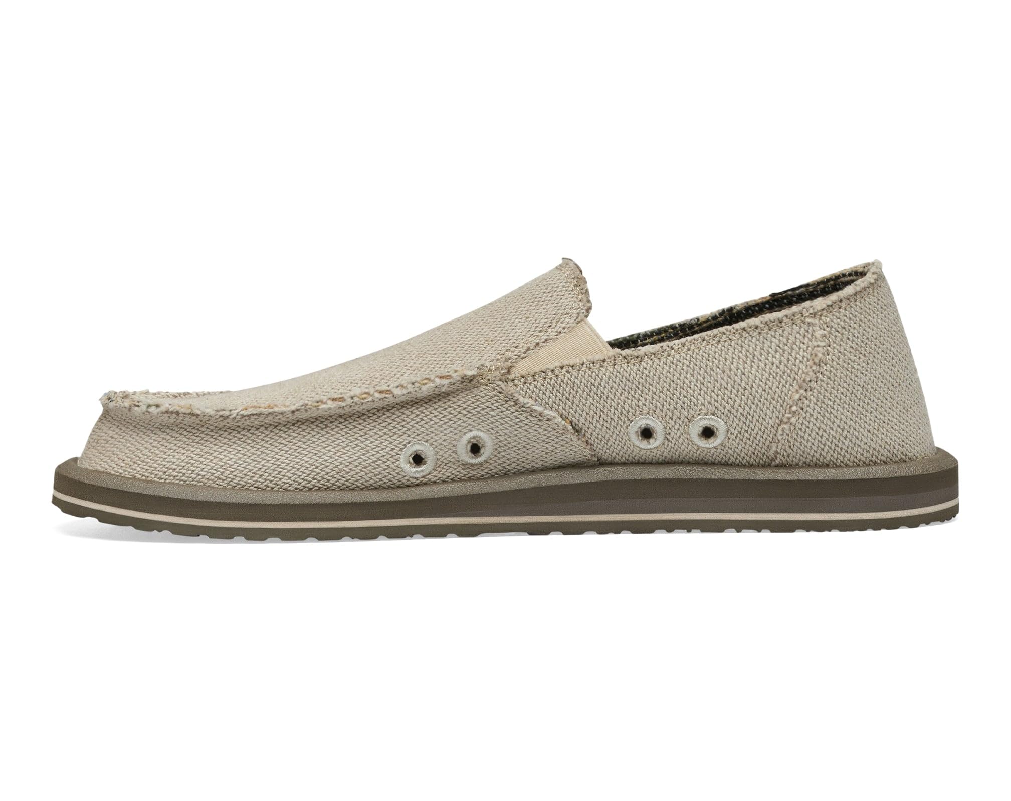 Sanuk Mens Hemp Sidewalk Surfer | Mens Shoes | Slip On Shoes for Men | Men's Slip-on Loafers | Comfort Footbed, Natural, 10