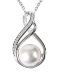 Gifts For Wife Wedding Anniversary - Christmas Gifts For Wife -AAA+ Real Pearl Necklaces For Women (18k Gold Platting 925 Sterling Silver) Christmas Ideas Birthday Freshwater Pearl Necklace