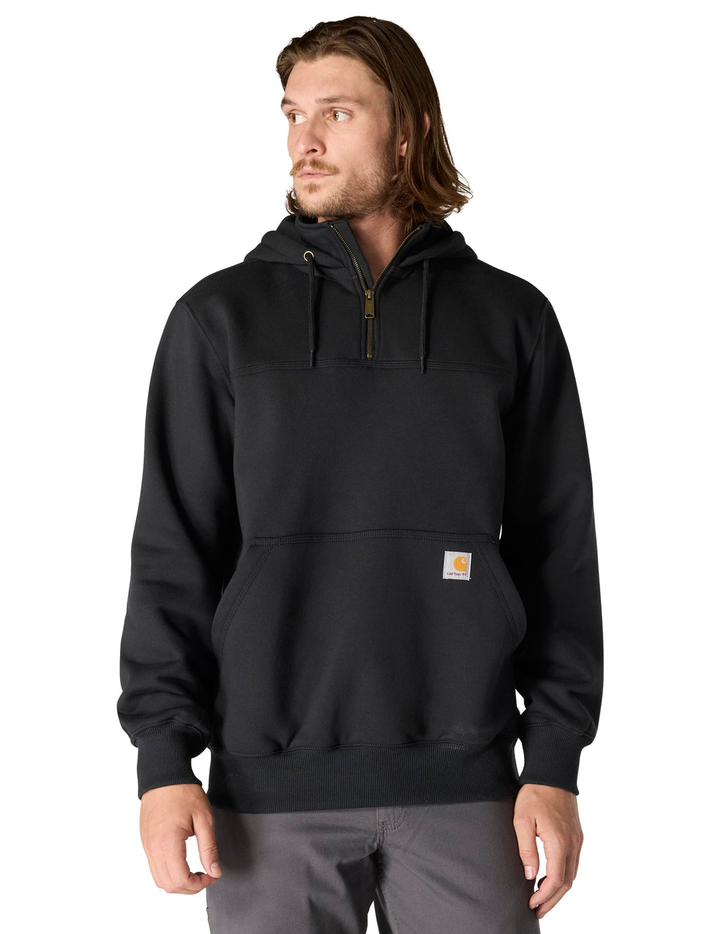 Carhartt Men's Paxton 1/4-Zip Sweatshirt, Black, Medium