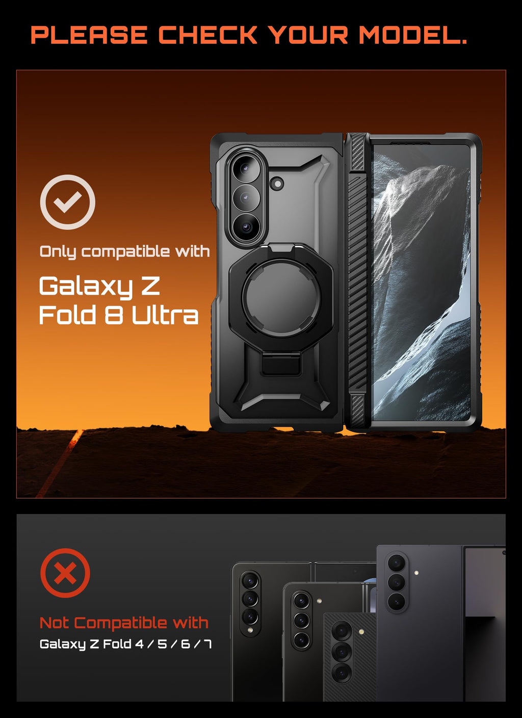 SUPCASE for Galaxy Z Fold 8 Ultra Case, Glass & Privacy Screen Protectors