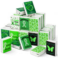 Honoson 60 Pack Mental Health Awareness Tissues Bulk Green Ribbon Mental Health Awareness Month Gifts Favor Travel Pocket Tissue for Charity Event Supplies Volunteer Activities