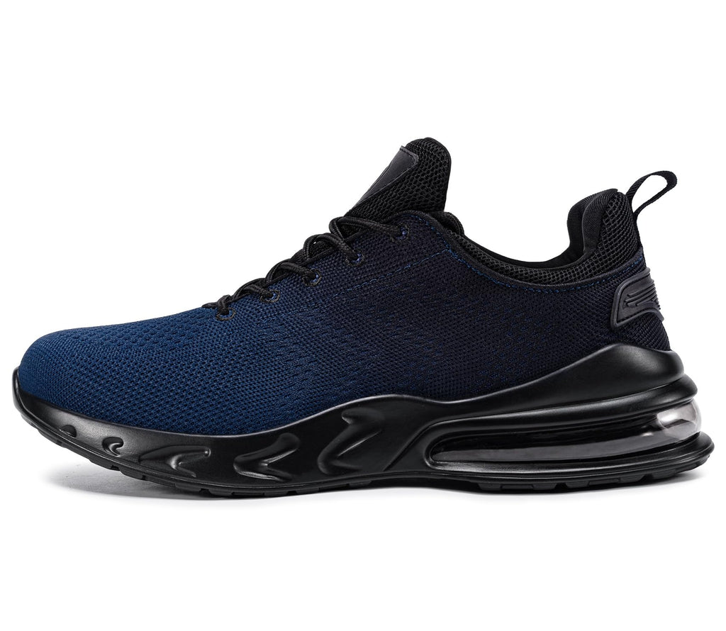 LARNMERN Men Non Slip Work Sneakers Water Resistant Food Service Zapatos Trabajo Antideslizantes Walking Shoes Waterproof Shoes Slip-on, Beacon Blue 8