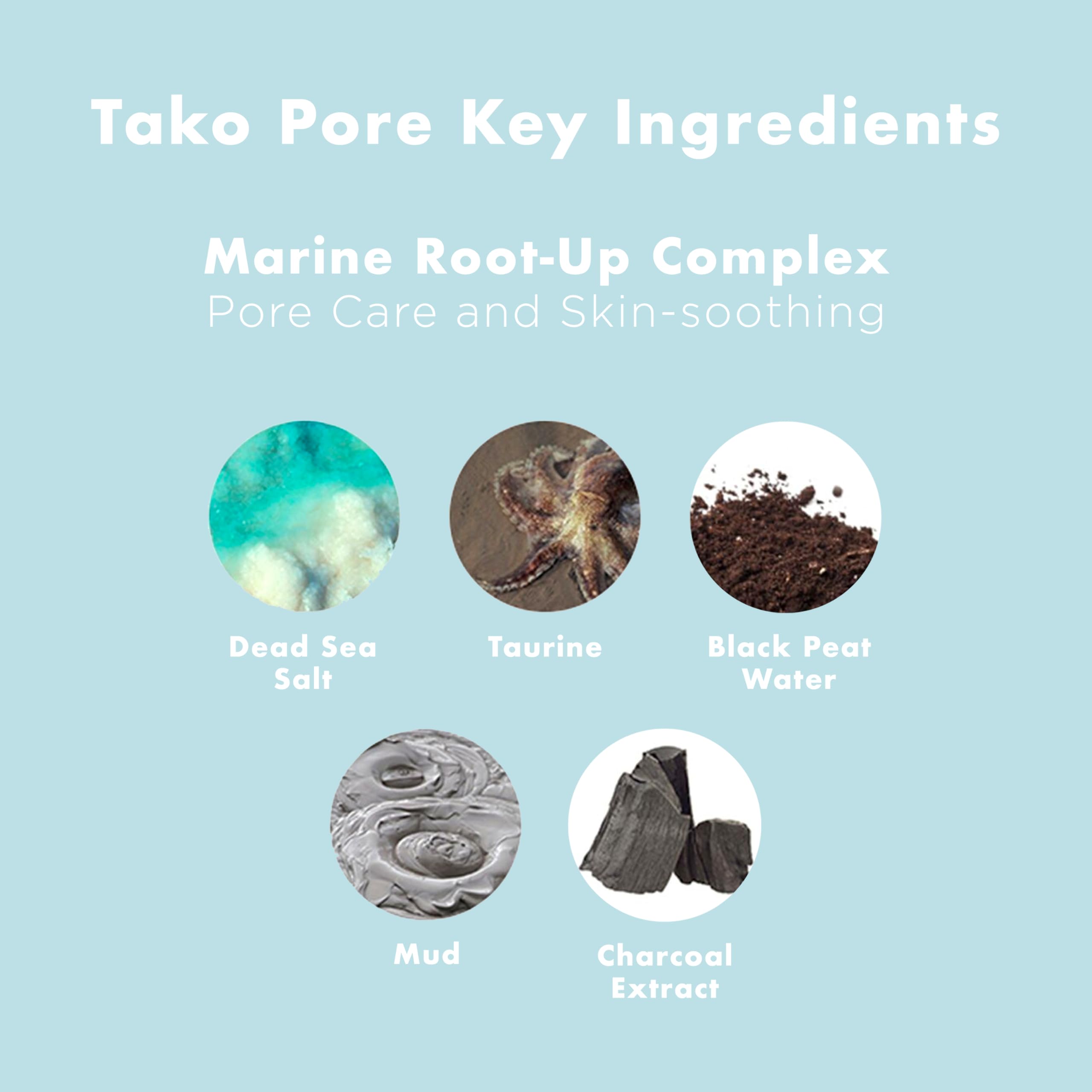 TONYMOLY Tako Pore Blackhead Remover Scrub Stick Charcoal & Dead Sea Salt Exfoliator for Blackheads, Whiteheads, Pore Cleansing & Oil Control, 0.8 oz