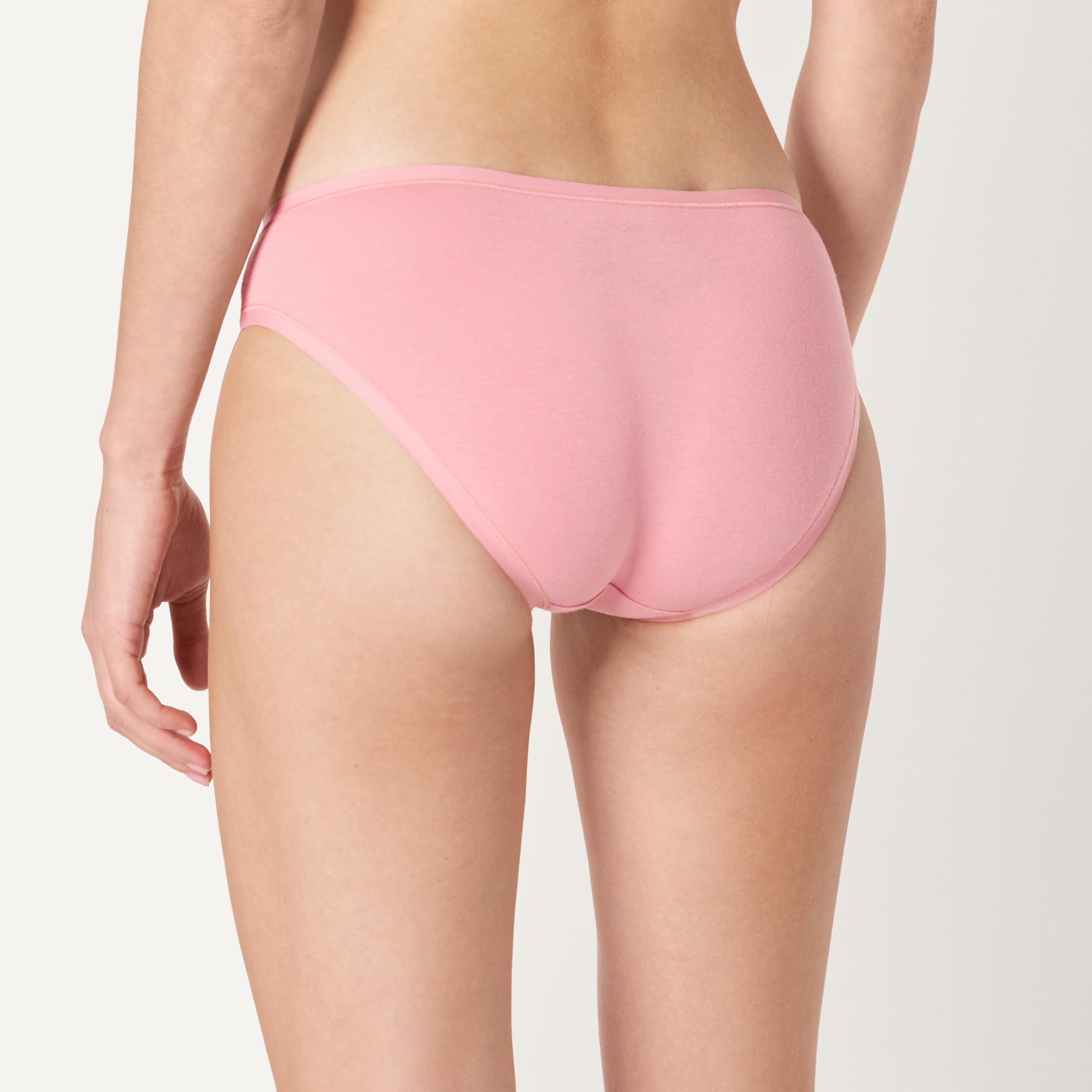 Amazon Essentials Women's Cotton Bikini Brief Underwear, Dusty Rose/Rose/Pale Pink, Medium