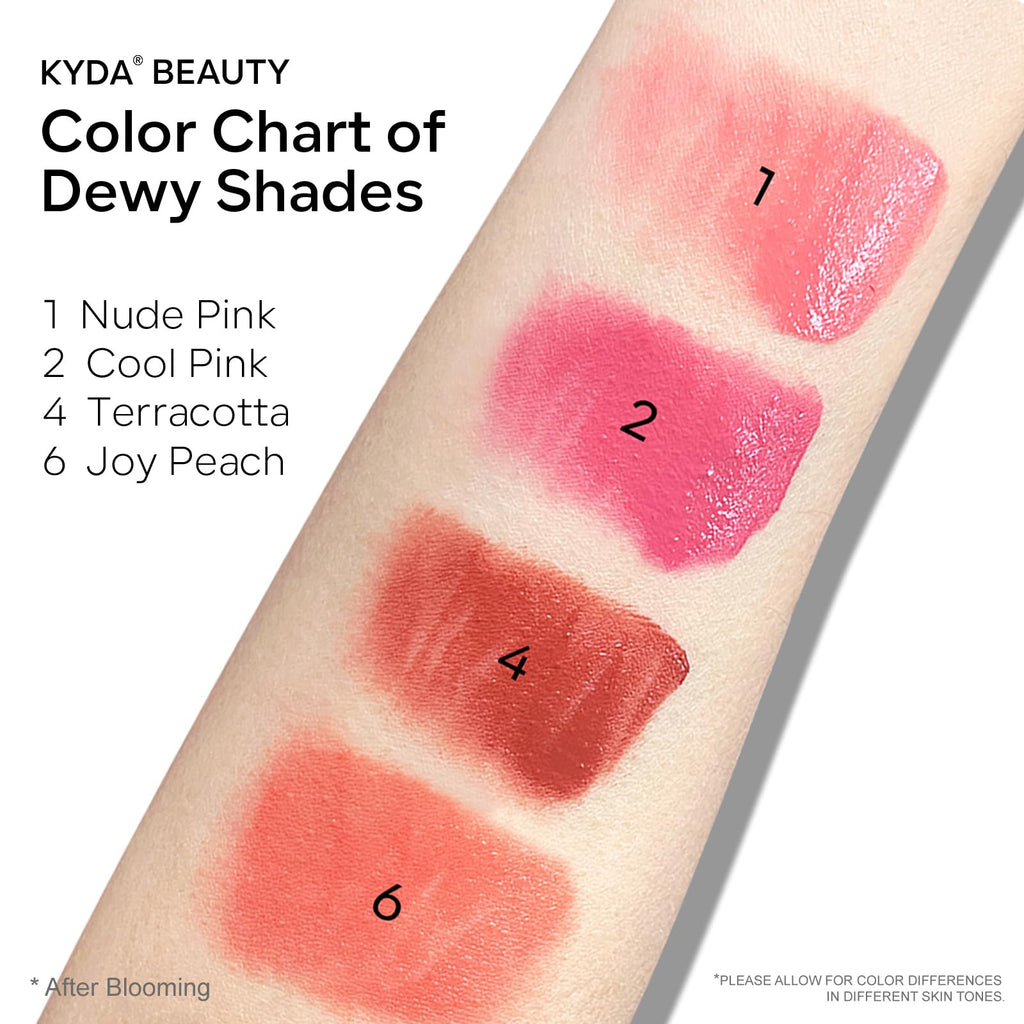 KYDA Liquid Blush, Matte Tinted for Cheeks, Lasting Dewy Cheek, Soft Creamy Blush, Blendable Lightweight, Buildable Matte Coverage, Cool Pink