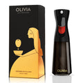 FLAIROSOL OLIVIA SIGNATURE Advanced Kitchen Oil Sprayer Technology, Continuous Fine Mist with Portion Control, Reusable Glass Olive Oil Spray Bottle, Anti-Drip & Leakproof, Black 200ml