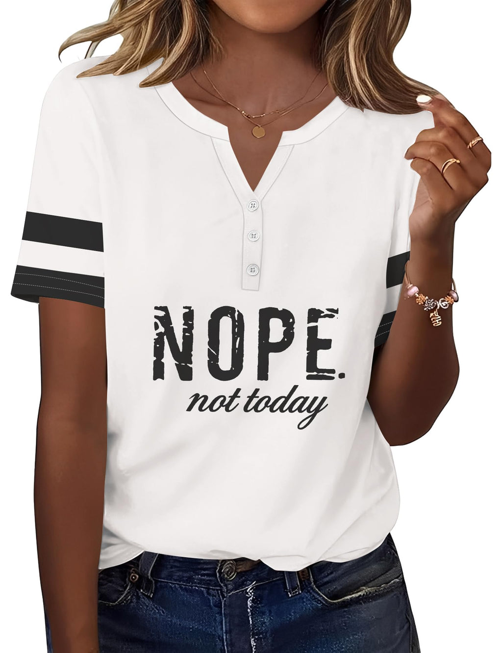 TCOT Short Sleeve Shirts for Women Button V Neck Work Top Casual Blouses XL