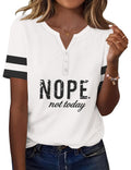 TCOT Short Sleeve Shirts for Women Button V Neck Work Top Casual Blouses XL