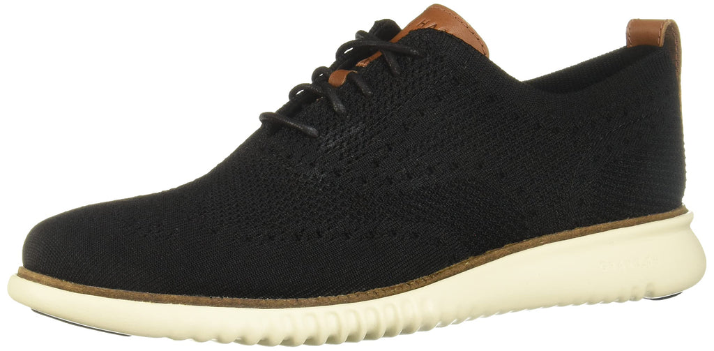 Cole Haan Men's 2.0 Zerogrand Stitchlite Oxford, Black/Ivory, 10