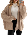 UNCLECAT Oversized Cardigan Sweaters for Women - 2025 Open Front Chunky Knit Long Sleeve Loose Fall Coats Camel