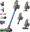 Cordless Vacuum Cleaner, 600W 50KPA 65Mins Vacuum Cleaners for Home, Upgraded Stick Vacuum with Extra Mattress Cleaning Tool, Self-Standing, Anti-Tangled Vacuum Cordless for Pet Hair/Floors/Carpets