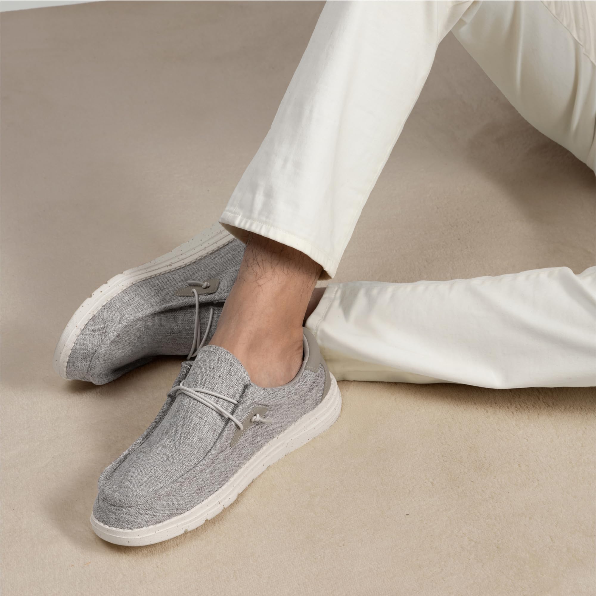 Bruno Marc Men's Casual Slip-on Loafers Stretch Shoes,Size 10.5,Beige,BLS211