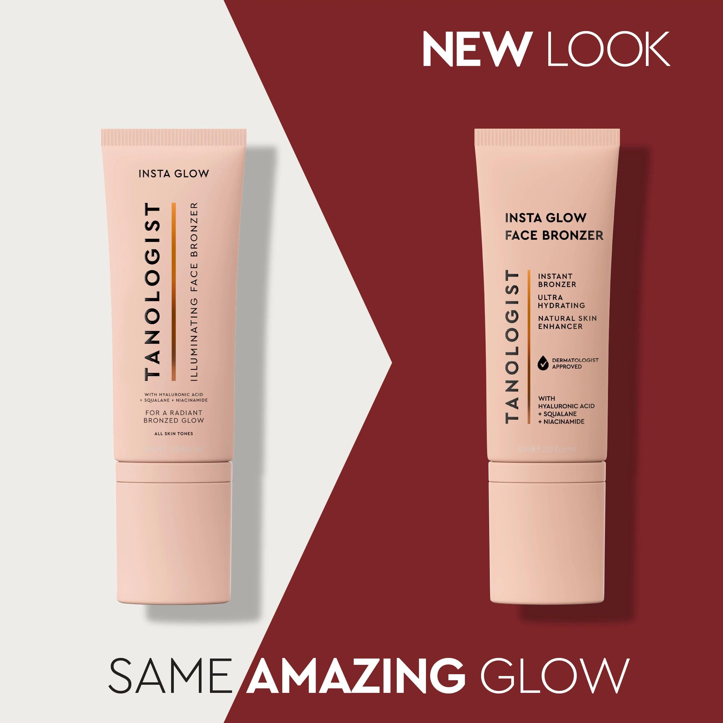Tanologist Insta Glow Face Bronzer, Illuminating Cream Bronzer For Instant Radiant Glow, Lightweight, Blendable Formula For All Skin Tones, Vegan, 2.02 fl. oz/60 ml Tube