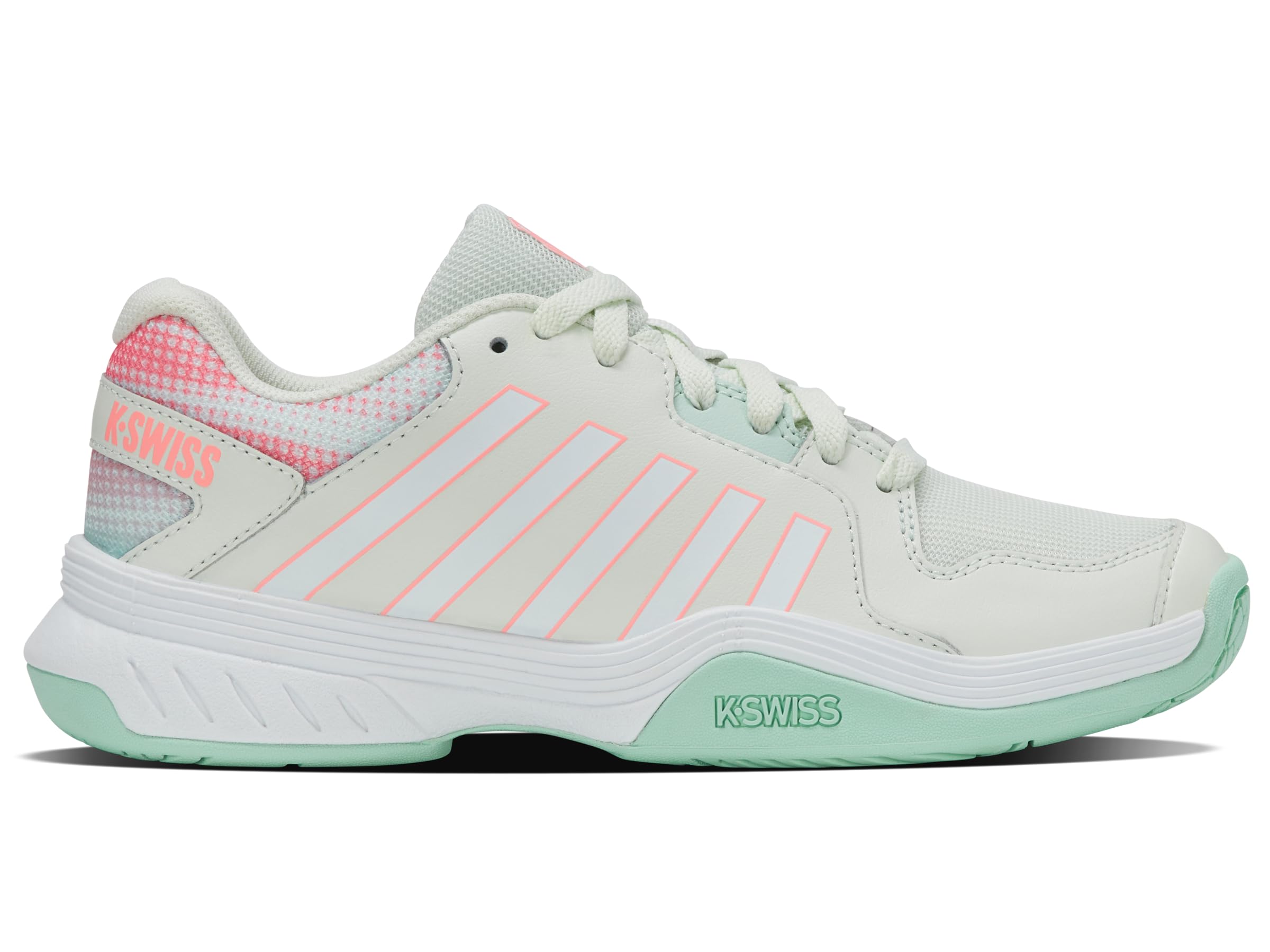 K-Swiss Women's Court Express Pickleball Shoe, Ice/White/Honeydew, 6 M