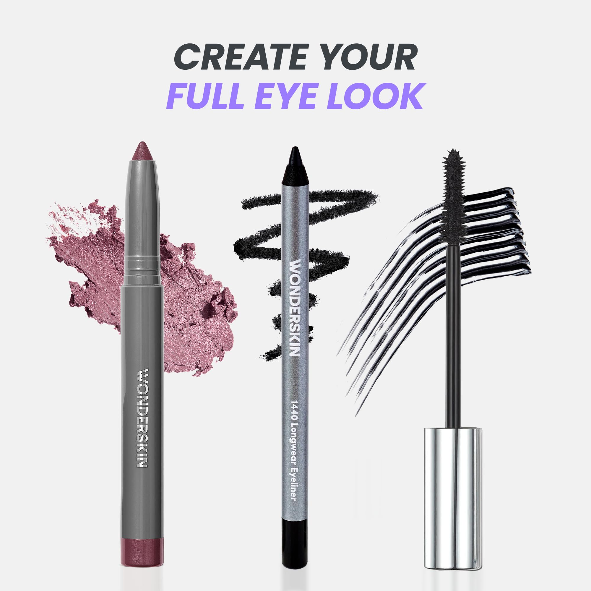 Wonderskin IYKYK Eyeshadow Stick - Longwear Eye Shadow Sticks, Budge-Proof & Waterproof Shimmer Eyeshadow Stick with Built-in Sharpener (Vixen)
