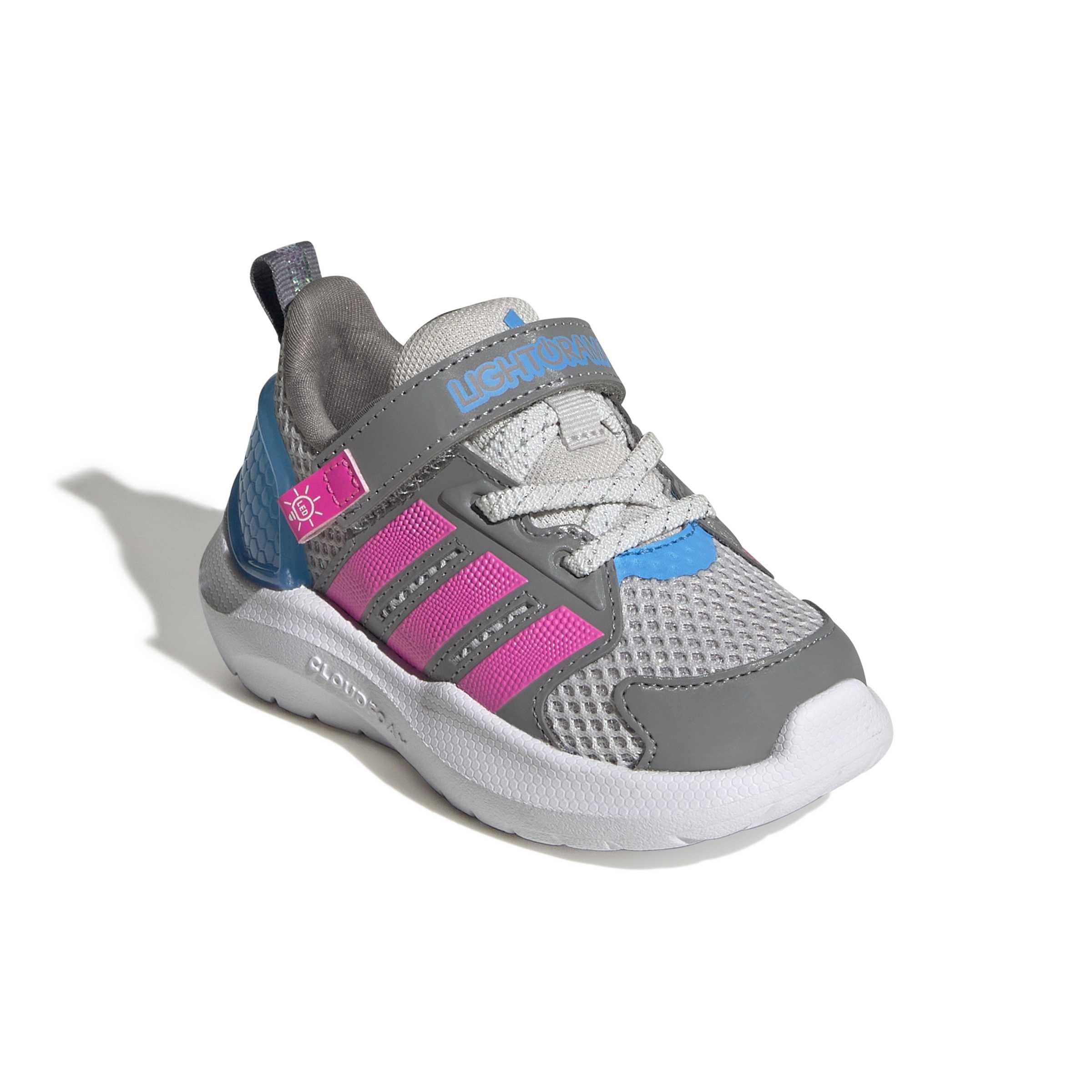 adidas Unisex-Baby Lightorama, Grey/Lucid Pink, 5.5