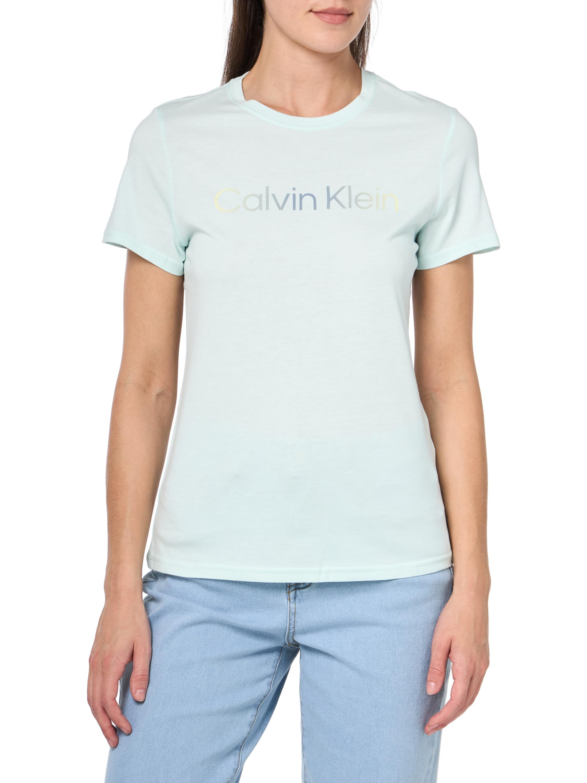 Calvin Klein Women's Performance Cotton Modal Graphic Logo Tee