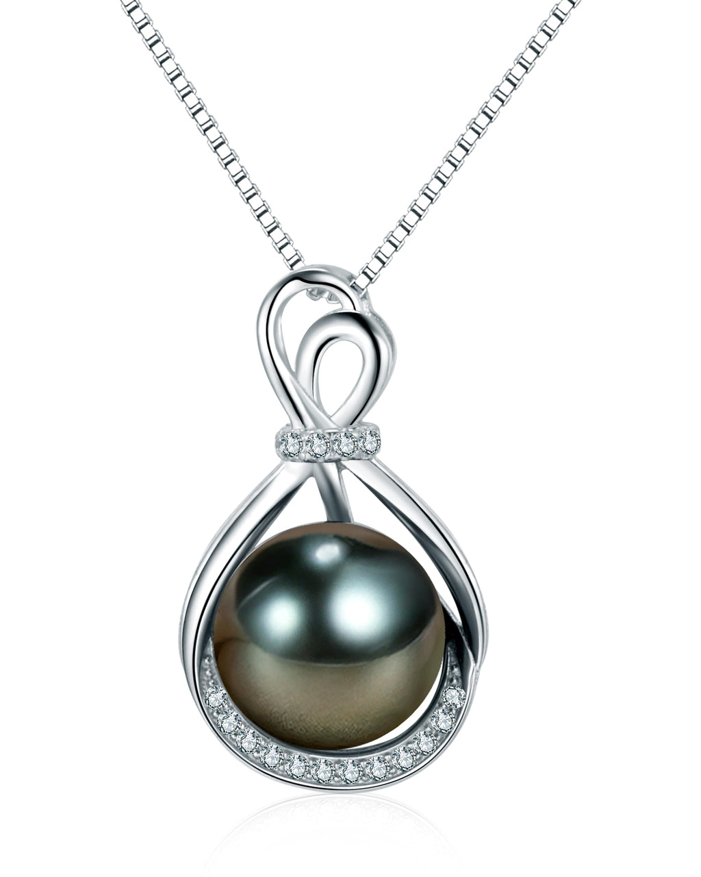 NONNYL Valentine's Day Gifts for Her Birthday Gift for Women Her Mom Wife Girlfriend Grandma on Tahitian Black Pearl Necklace for Women Mothers Day Christmas Anniversary Romantic Luxury Jewelry