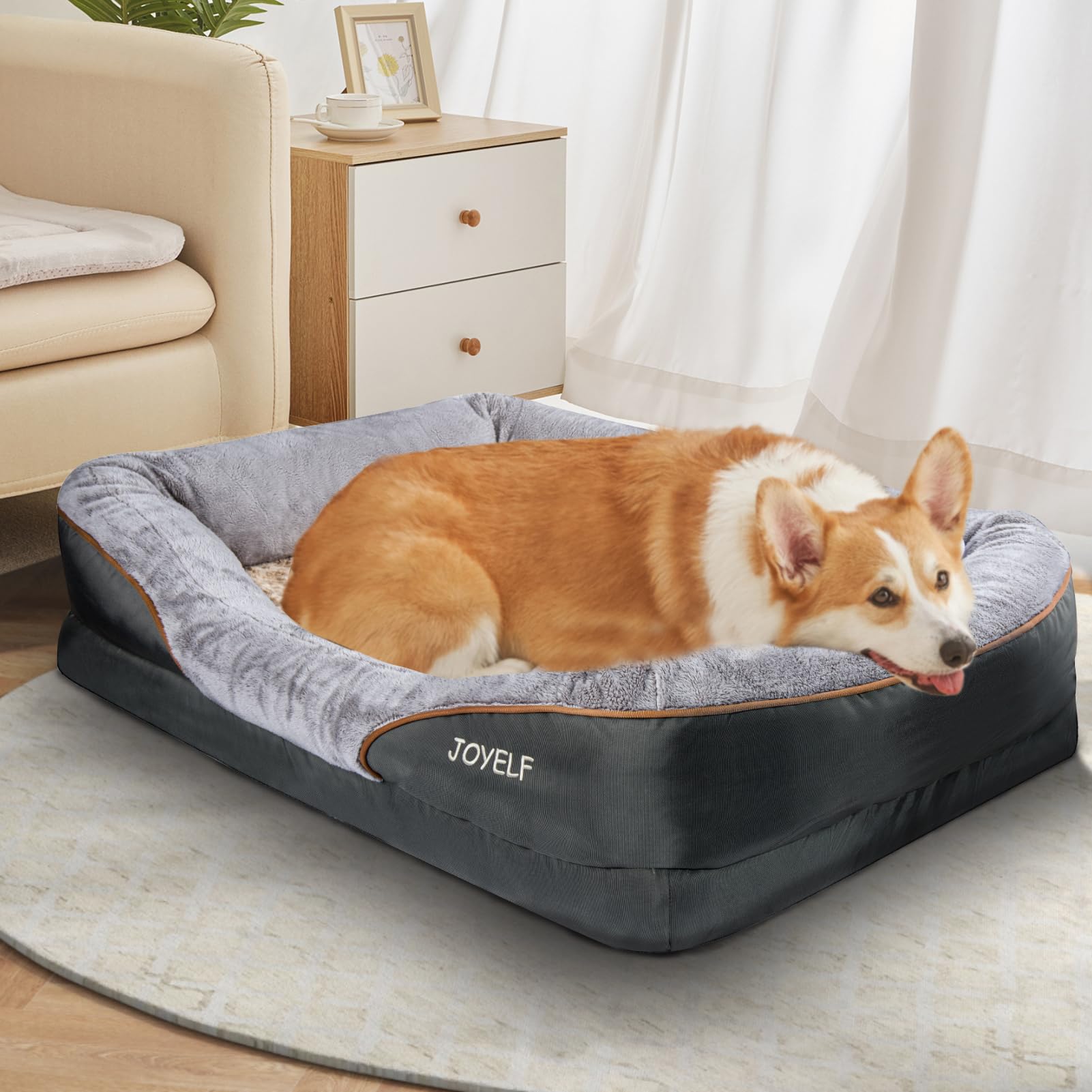 JOYELF XXLarge Memory Foam Dog Bed, Orthopedic Dog Bed & Sofa with Removable Washable Cover for Large Dogs