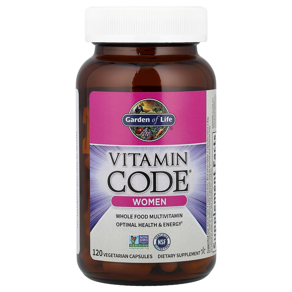 Garden of Life Multivitamin for Women, Vitamin Code Women's Multi - Whole Food Womens Multi Vitamins, Iron, Folate not Folic Acid, Vitamin A and Probiotics for Womens Energy, 120 Vegetarian Capsules