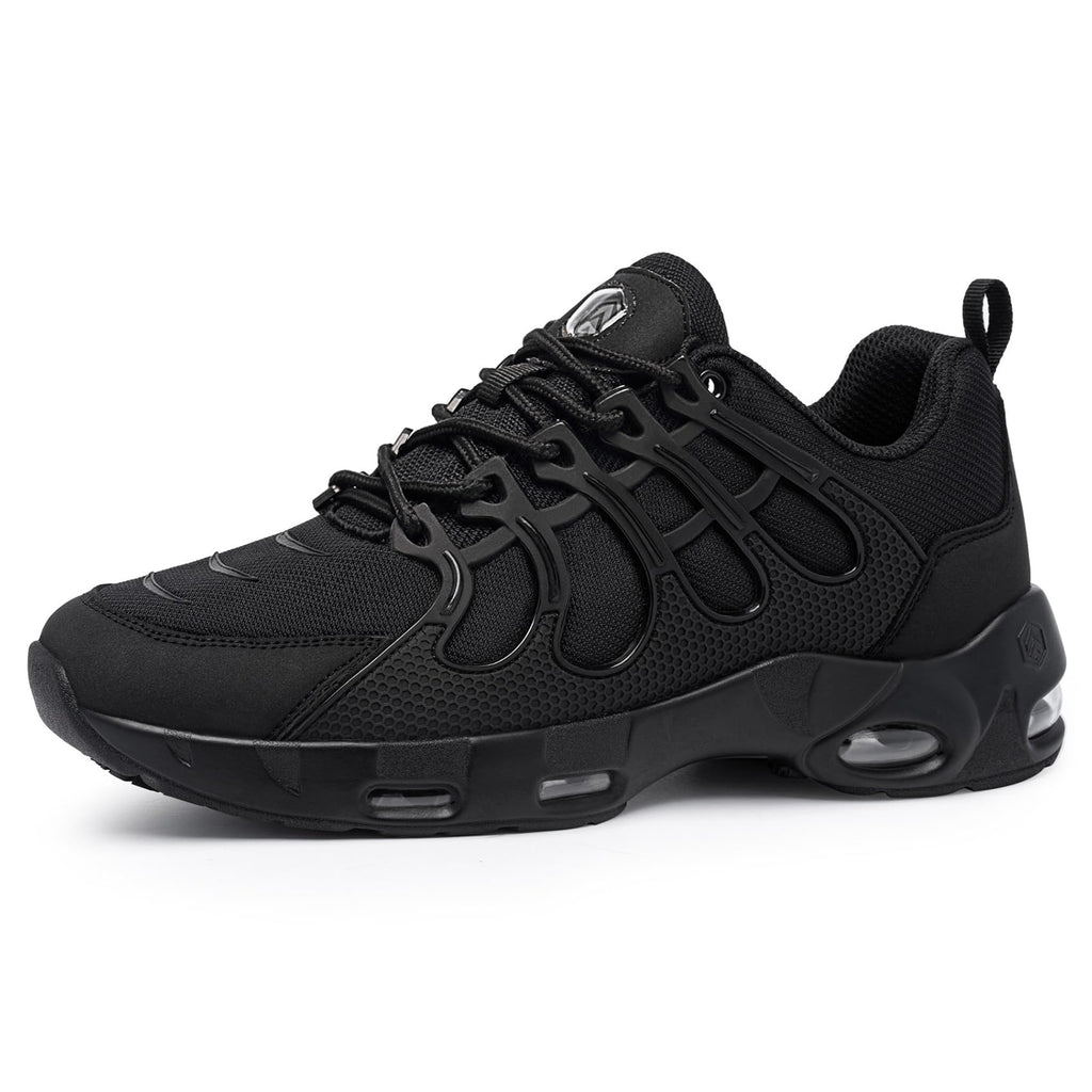 LARNMERN Non Slip Work Shoes for Men Slip Resistant Sneakers Casual Comfort Walking Mens Chef Kitchen Restaurant Breathable Wide Width，Black 10.5 Wide