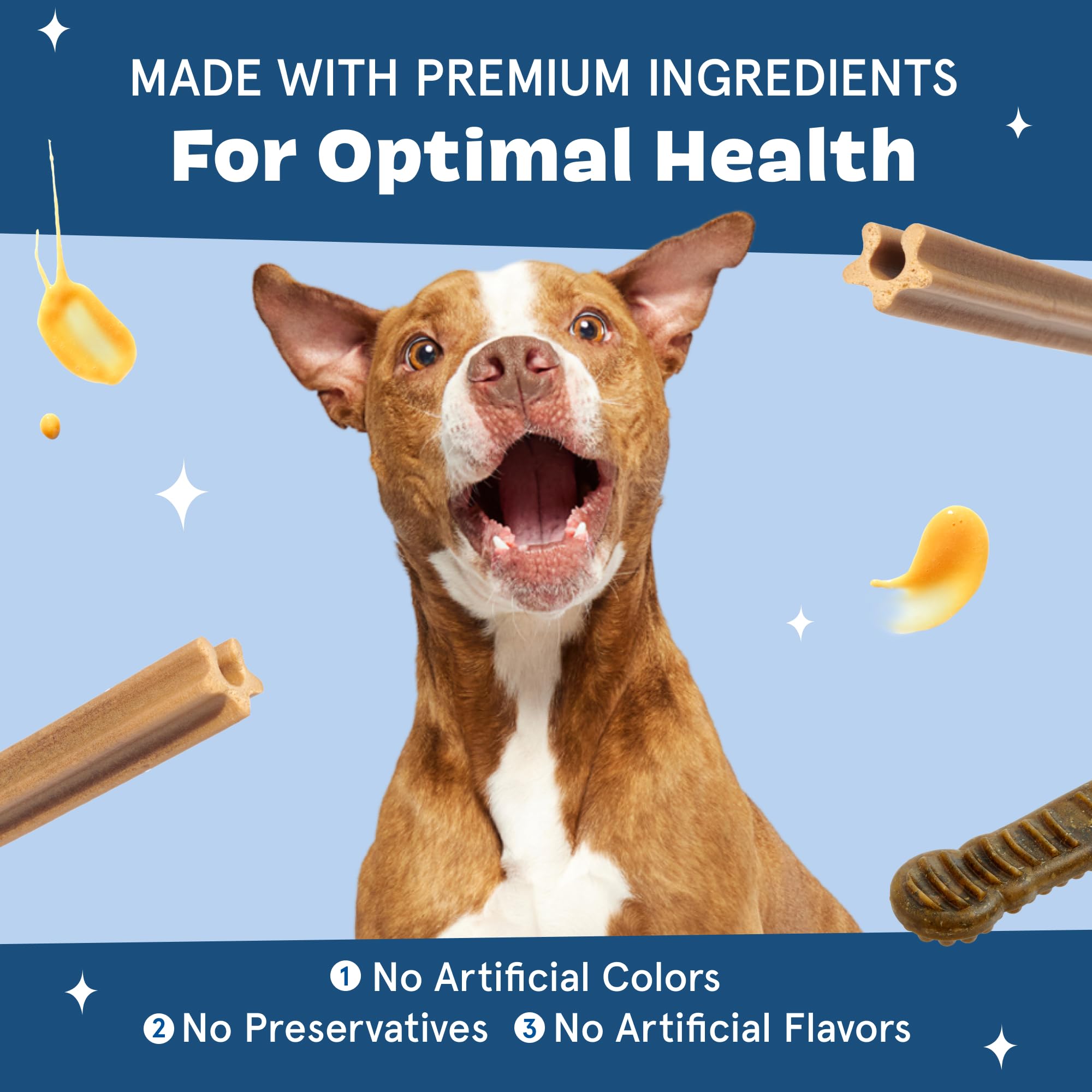 Barkbox Bright Original Dog Dental Chew Sticks, Plaque and Tartar Cleaning - Small Breeds (30 Chews)