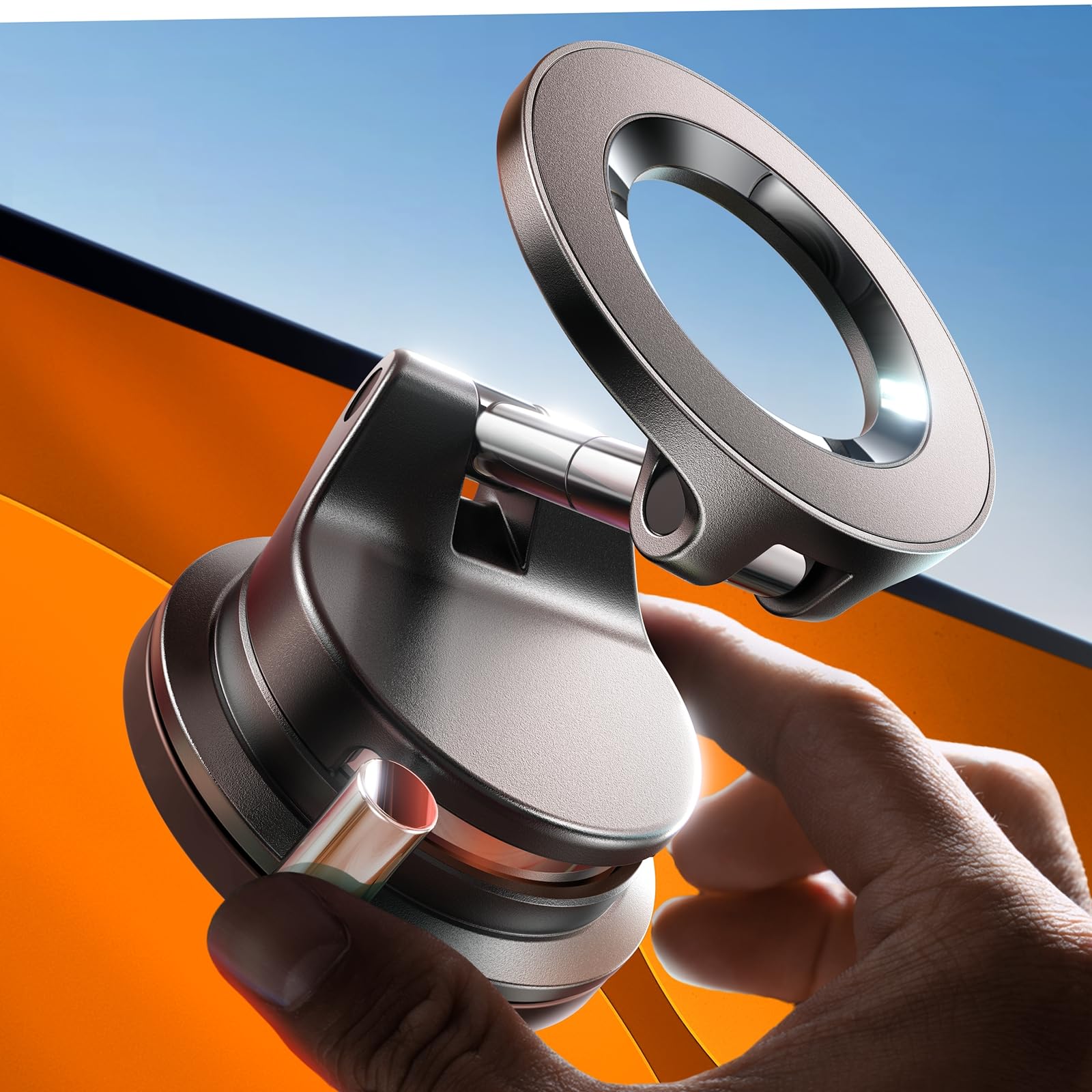 LISEN for Magsafe Car Mount, Magnetic Phone Holders for Your Car, Magnet Vacuum Phone Mount for Car Accessories for Women Men Interior Jeep Truck, SuctionPro Gift Kits, for iPhone 17 Pro Max 16 15 14