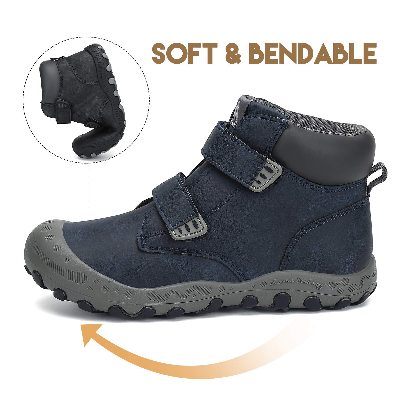Mishansha Kids Hiking Boots Toddler Girls Boys Hiking Shoes Water-Resistant Anti-Collision Non-Slip Athletic Outdoor Trekking Boots