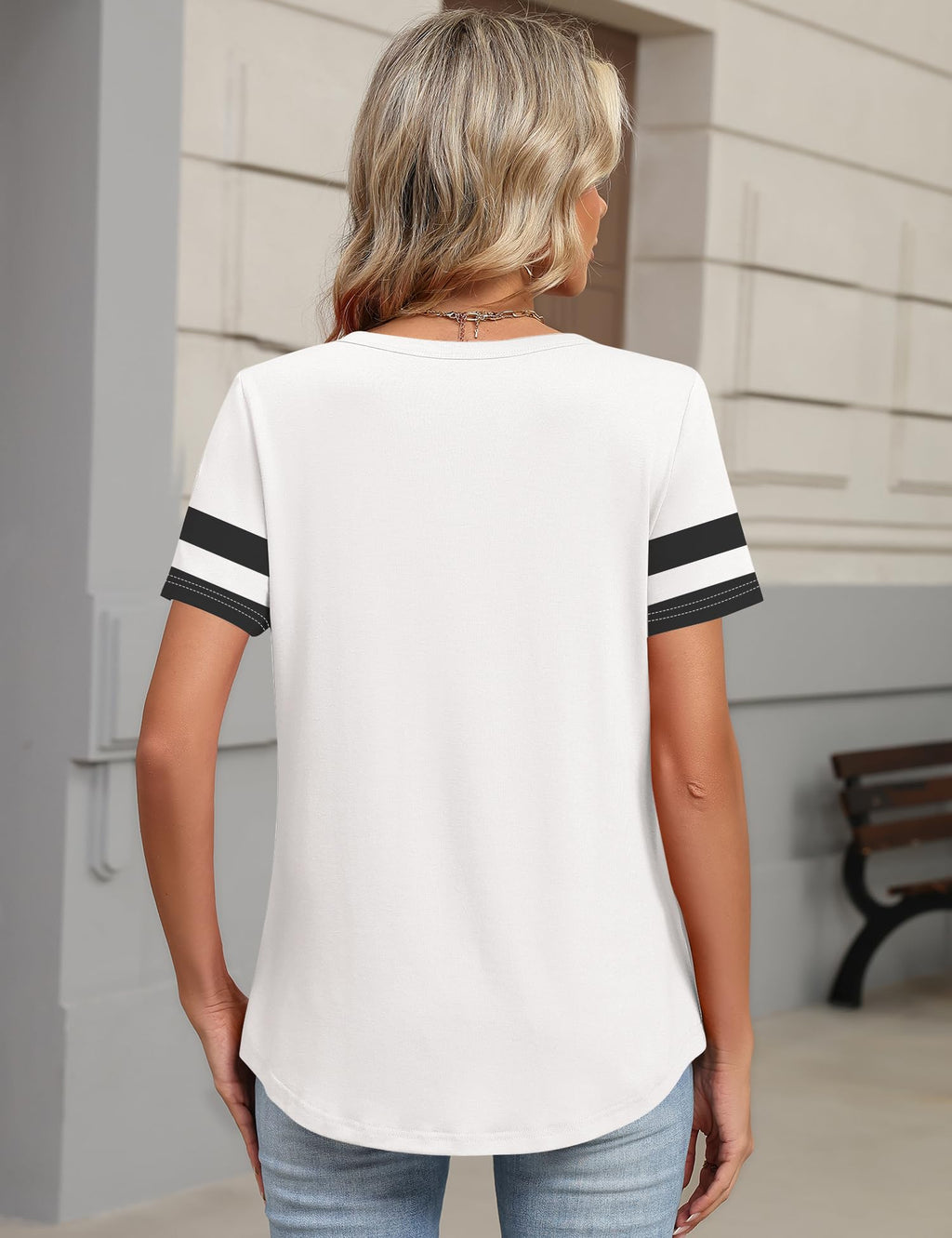 TCOT Short Sleeve Shirts for Women Button V Neck Work Top Casual Blouses XL