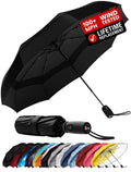 Repel Windproof Travel Umbrella - Compact & Withstands Winds up to 100MPH, Strongest Premium Auto Folding Umbrella for Rain and Sun - Durable, Light & Portable for Women & Men, Fits Backpack & Cars