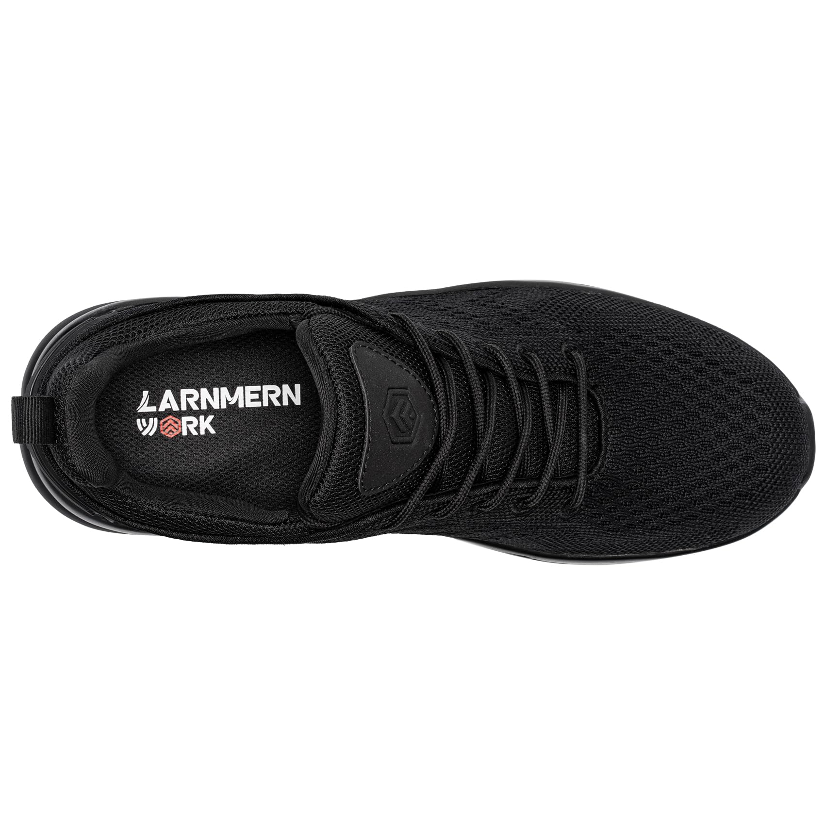 LARNMERN Men Non Slip Work Sneakers Water Resistant Food Service Zapatos Trabajo Antideslizantes Walking Shoes Waterproof Shoes Slip-on, Black 12