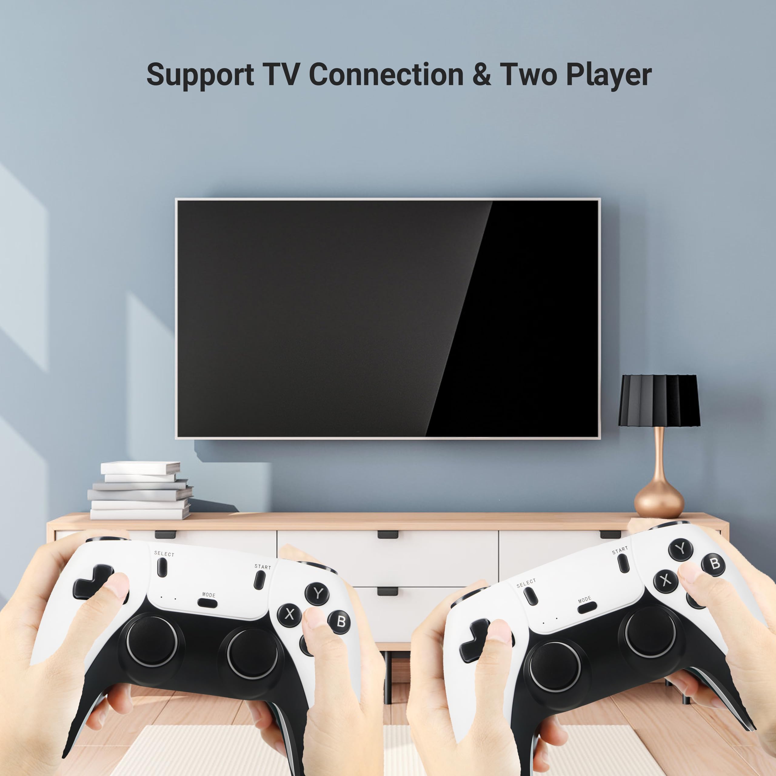 Retro Gaming Console 39,000+ Games, Plug and Play Video Game Console Built-in 28 Classic Emulators, 4K High Definition HDMI Output for TV with Dual Controllers