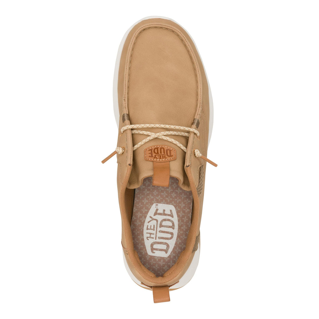 HEYDUDE Men’s Wally Drift Classic | Sepia Tint/White Size 11 | Slip On Shoes for Men | Lightweight Loafers | Easy On System | Cushioned Insole